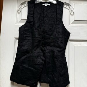 Olivaceous Black Sleeveless Blouse